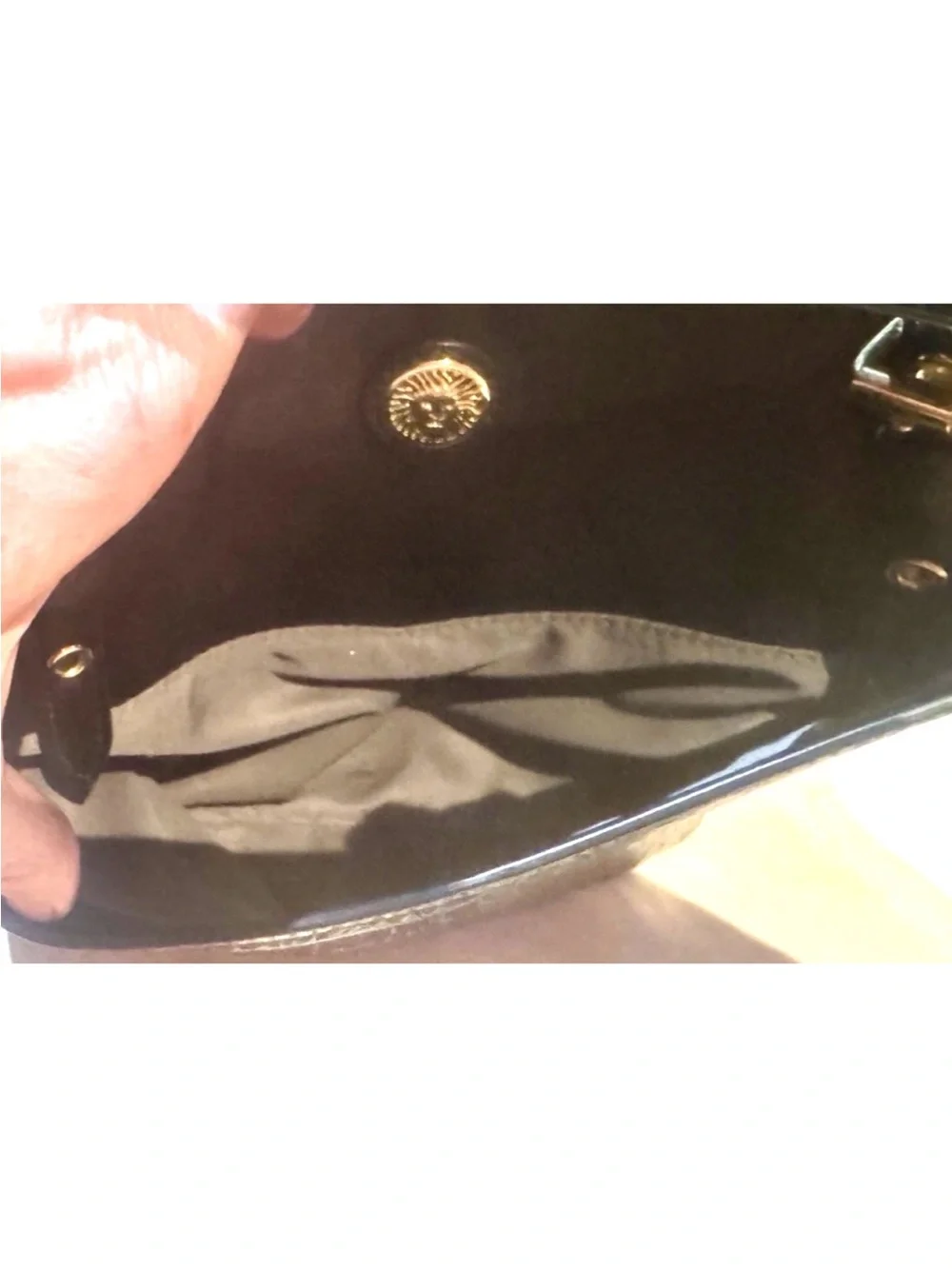 🖤ANNE KLEIN🖤 CROC EMBOSSED FRONT POCKET SLEEVE ADJUSTABLE STRAPS BUCKET TOTE BAG